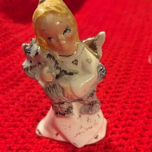 Vintage Yona 1956 Ceramic Angel Be Kind to Animals
 Original Japan